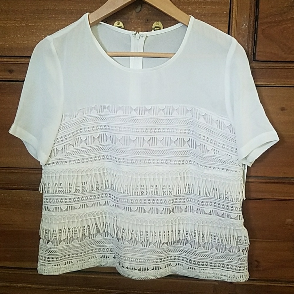 GREYLIN Anselma Crochet top, sz M